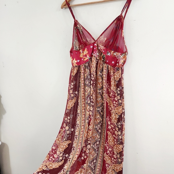 Vintage Other - y2k Bohemian slip midi dress